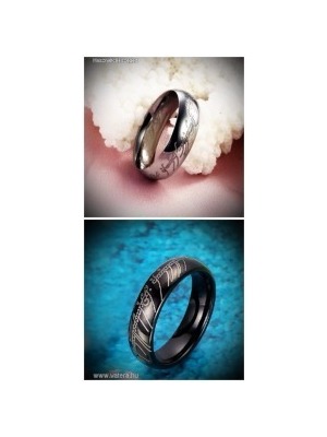 A Gyűrűk Ura Egy gyűrű One Ring ezüst fekete színű << lejárt 699999