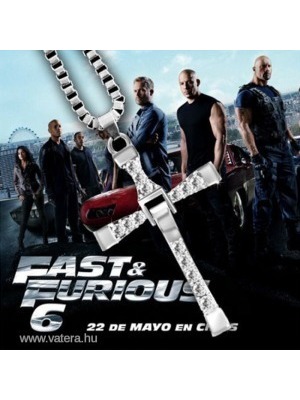 1x Halálos iramban Vin Diesel Dominic Toretto kereszt strasszos nyaklánc divatos férfi ékszer 24 '' << lejárt 818668