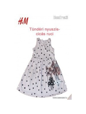 H&M tündéri nyuszi-cica mintás ruha 110-116-os méretben (5-6 év) << lejárt 510867
