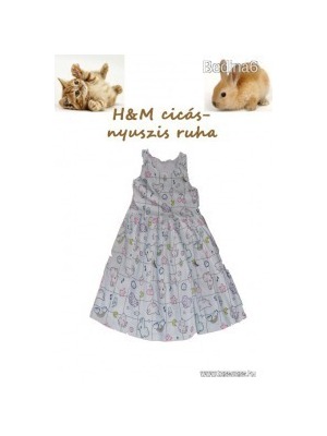 H&M cicás-nyuszis pamut ruha 110-116-os méretben (5-6 év) << lejárt 146735
