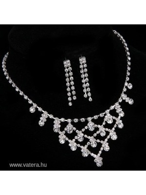 Esküvői menyasszonyi nyaklánc nyakék ékszer szett << lejárt 899590