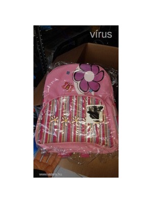 Rózsaszín virágos kislány hátizsák, pénztárca, tároló << lejárt 199258