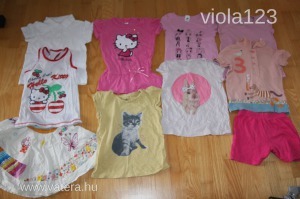 10 db-os márkás 122-128as kislány ruhacsomag Barbie, Hello kitty, H&M << lejárt 7951055 19 fotója