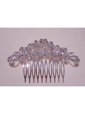 Menyasszonyi esküvői fejdísz hajdísz tiara lepkés-kristályos fésűs << lejárt 279221
