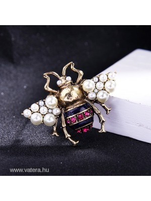 Gucci jellegű méhecske bross kitűző gyöngyökkel kristályokkal azonnal vihető << lejárt 557380