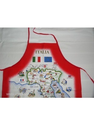 Olaszország térkép, party kötény, konyhai textil << lejárt 703810