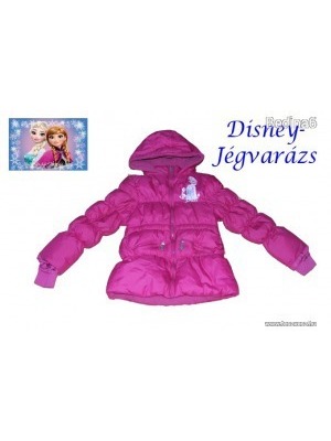 Steppelt kapucnis Disney-Jégvarázs mintás kabát 134-es méretben (8-9 év) << lejárt 139038