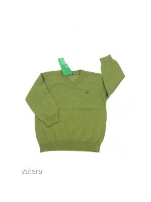 Benetton zöld színű gyapjú pulóver << lejárt 599110