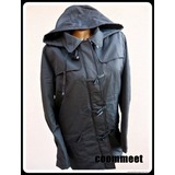 Marisota fekete, hosszított fazonú, kapucnis kabát (XL) << lejárt 826459