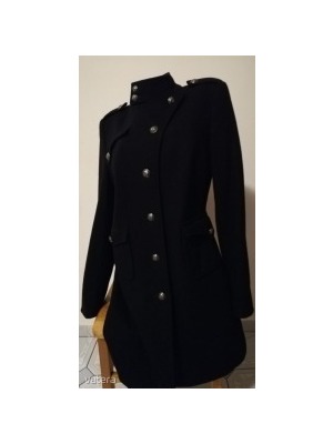 Fekete karcsúsított - igazán nőcis elegáns kabát, őszre, 42-es újszerű << lejárt 989432