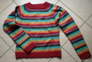 Zara színes csíkos kötött pulóver (158) 1 Ft! << lejárt 1539673 99 fotója
