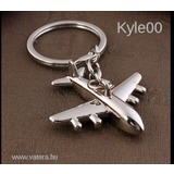 1Ft Ezüst Acél Repülő gép repülőgép model kulcstartó kulcs karika << lejárt 40374