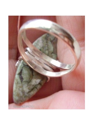 925-ös ezüst gyűrű rainforest opállal 17,7/55,5 mm << lejárt 145918
