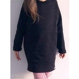 Smile Design fekete hordó fazonú vagány csajos pulcsi/ruha 5-6 év - Új, egyedi, kézzel készített << lejárt 144962
