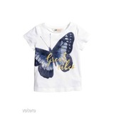 H&M gyönyörű, nagy pillangós pamut felső, póló 134/140 << lejárt 845712