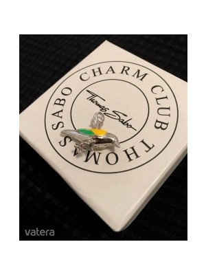 Thomas Sabo ezüst charm madár / holló / varjú sárga-zöld << lejárt 104325