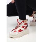 High-top farren piros női sneakers << lejárt 383888