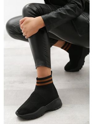 High-top sarvise fekete női sneakers << lejárt 713767