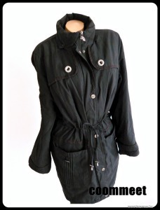 Marks&Spencer Per Una fekete, derékrészen-/alul szűkíthető, bélelt kabát (L-XL) << lejárt 4281691 63 fotója