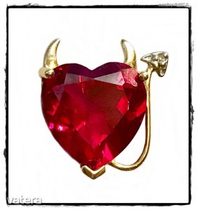 Exkluzív valódi arany ördögszív medál gyémánttal és rubinnal - 1 Ft-ról << lejárt 8055650 89 fotója