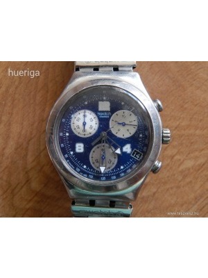 Swatch irony chronograph karóra kék számlap fém szíj << lejárt 166658