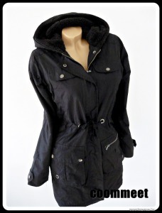 Tresspass fekete, derékrészen/alul szűkíthető, hosszított fazonú, kapucnis kabát (XS-S << lejárt 747817 18 fotója