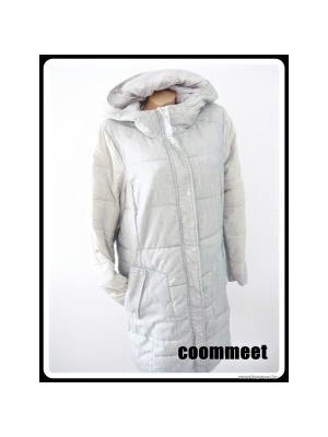 MS Mode halványszürke, hosszított fazonú, bélelt, kapucnis kabát (48) << lejárt 746885