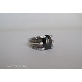 Gyönyörű , látványos, fekete köves "karmos" foglalatú ezüst gyűrű << lejárt 450682