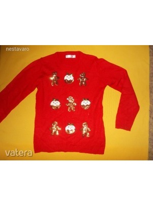 M&Co strasszos karácsonyi mintás pulóver - 7-8 év -5 vásárolt termékből a legolcsóbb AJÁNDÉK! (139) << lejárt 794197
