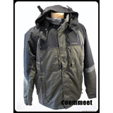 Parallel fekete-khaki, levehető kapucnis, vízhatlan, polárral bélelt, vastag kabát, dzseki (L-XL) << lejárt 242306