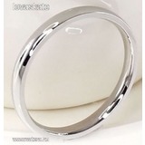 ESKÜVŐ - 4mm-es Fényes acél karikagyűrű ezüst színű 3&euro; << lejárt 425951