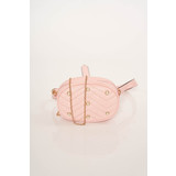 Rózsaszínű gyöngyös díszítésű táska steppelt anyagból és fém lánccal << lejárt 61769