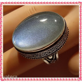 Csodálatos metszett ezüst indiai kézzel készített opál 18,5 mm gyűrű << lejárt 874712
