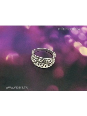 Virág mintás női ezüstgyűrű, ezüst gyűrű Minden méretben! << lejárt 586274
