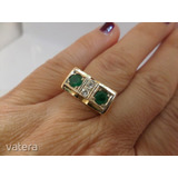 Smaragdos - brilles art deco arany gyűrű << lejárt 101989