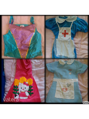 Jelmez vásár! Jázmin hercegnő jelmez felső ápolónő nővérke ruha Hello Kitty palást 98-104 -900 Ft/db << lejárt 897331