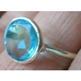 925 ezüst gyűrű kék kvarccal 18,3/57,5 mm << lejárt 413414