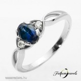 ER317 14k Gyémánt Kék Zafír Gyűrű << lejárt 944233