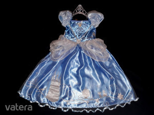 Disney Princess Cinderella, gyönyörű hosszú, csillámos tüllös Hamupipőke jelmez +koron << lejárt 3518988 61 fotója