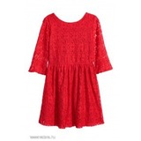 H&M gyönyörű új, piros csipke ruha, 140-es << lejárt 628409