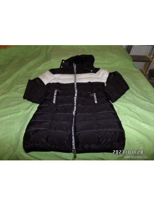Mayo Chix Fekete Fehér Hosszú Kabát XL-es Új, címkés << lejárt 439595
