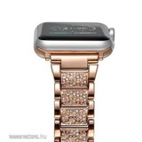 új iwatch fém óraszij fém adapterrel,38mm,csillogó köves rozé arany szinű << lejárt 54832