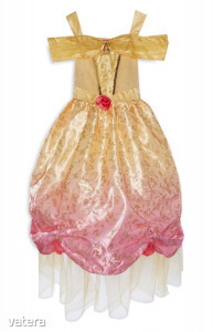 Disney Princess Belle hercegnő, Szépség gyönyörű hosszú jelmez, arany csillámos 3-5 év << lejárt 1977134 33 fotója