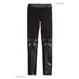 H&M cicás-strasszos fekete leggings 170-es << lejárt 909158
