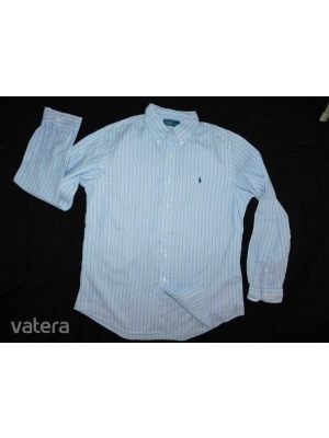 Ralph Lauren férfi újszerű ing kék-fehér csikos L es << lejárt 447314