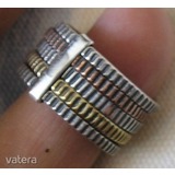 925 ezüst gyűrű 19,5/61,2 mm, három túnusú, karika jellegű << lejárt 512140