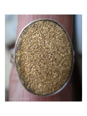 925 ezüst gyűrű arany aura kvarc 17,2/54 mm << lejárt 892773