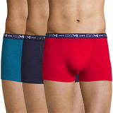 DIM Cotton Stretch férfi boxeralsó piros-kék színben, 3 db-os csomag