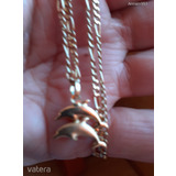 14 karátos, 51 cm hosszú női arany nyaklánc dupla delfin medállal << lejárt 304673