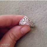 Vastagabb ezüst gyűrű, görög mintával << lejárt 607520